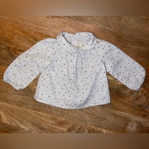 Zara‎ Mini Top with Navy Stars size 1/3